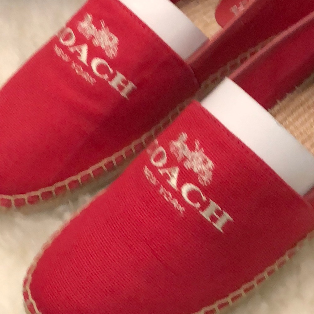 Coach Rhoda Canvas Bright Pink Canvas Espadrille - Picture 3 of 7